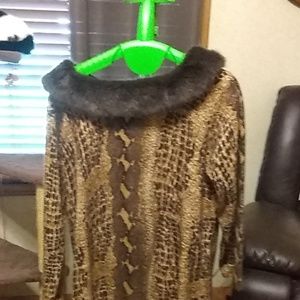 Vintage fur lined sweater